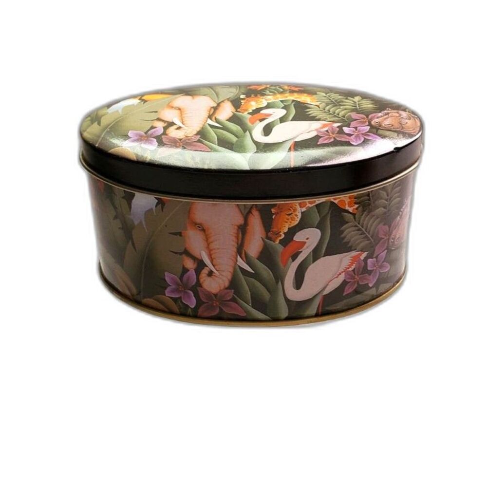 Black Metal Animal Storage Tin - Safari Jungle Theme Nursery Accent